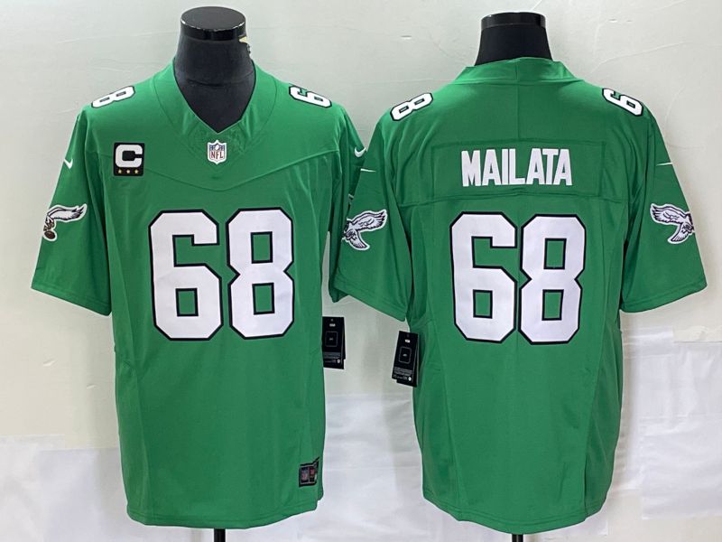 Men Philadelphia Eagles #68 Mailata Green 2023 Nike Vapor Limited NFL Jerseys
